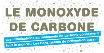 Affiche de prévention contre les intoxications au monoxyde de carbone