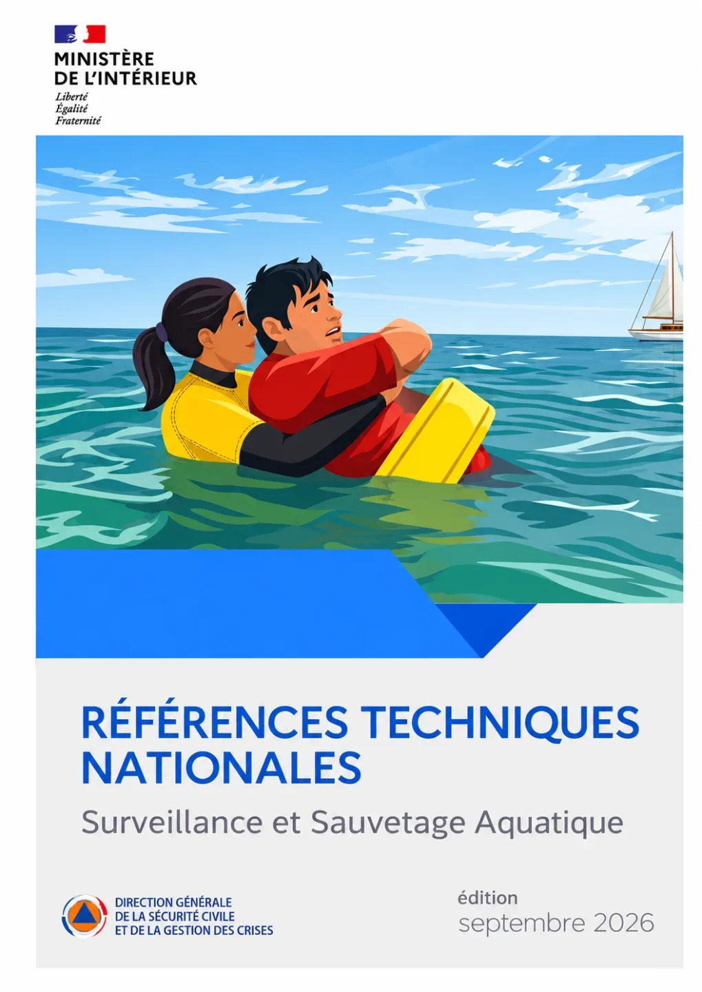 Couverture des Références techniques nationales Surveillance et Sauvetage Aquatique, édition septembre 2026